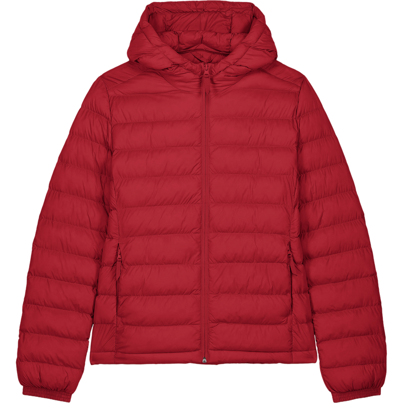 Doudoune à capuche femme Stella Voyager 2.0 à plat, coloris Red