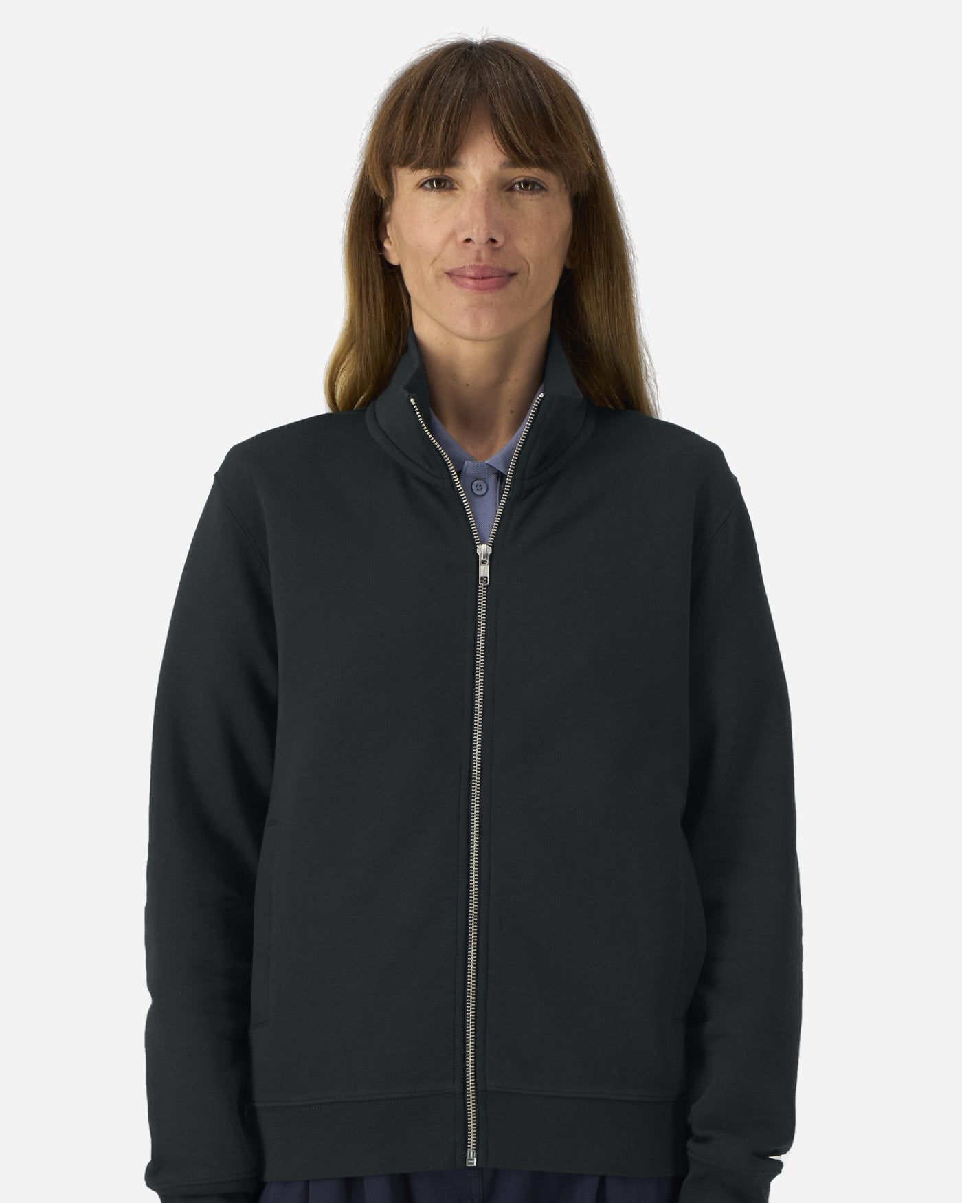 Sweat zippé unisexe Trailer 2.0 porté, coloris Black