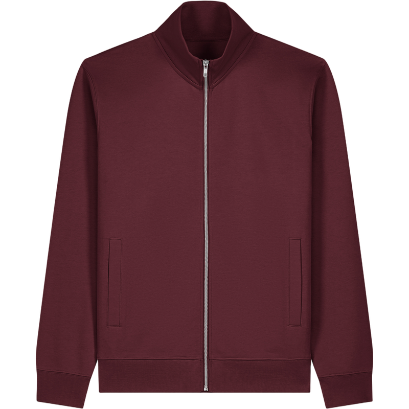 Sweat zippé unisexe Trailer 2.0 à plat, coloris Burgundy