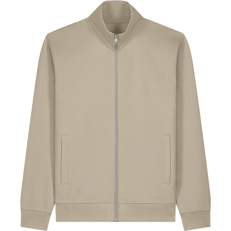 Sweat zippé unisexe Trailer 2.0 à plat, coloris Desert Dust