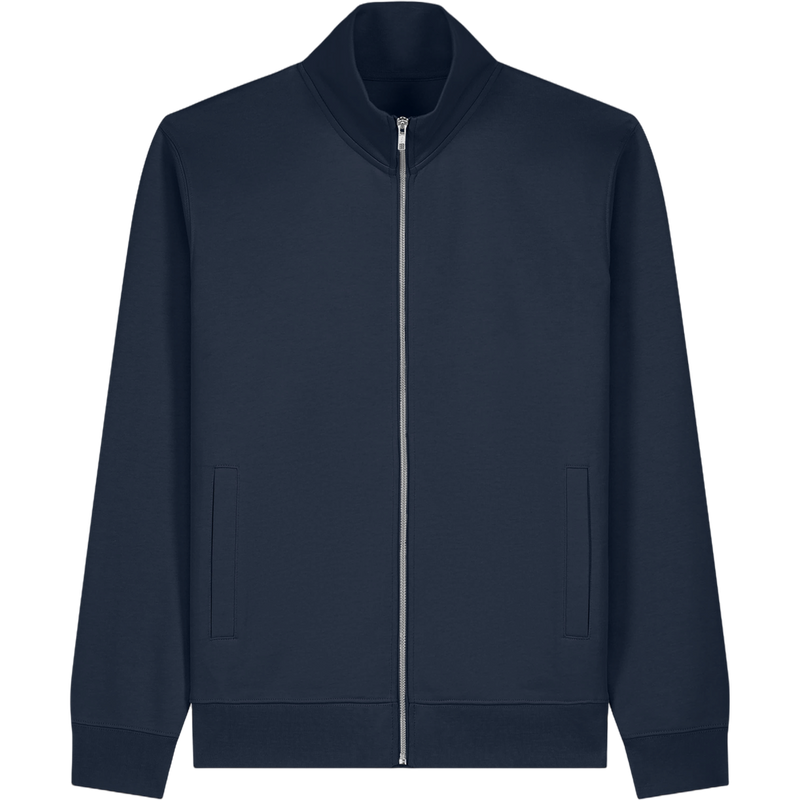 Sweat zippé unisexe Trailer 2.0 à plat, coloris French Navy