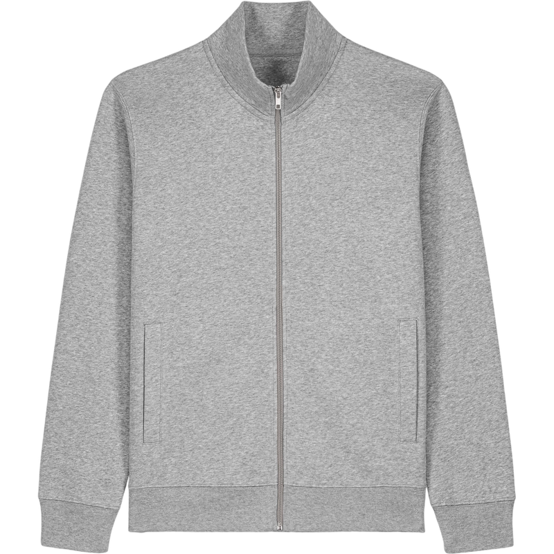 Sweat zippé unisexe Trailer 2.0 à plat, coloris Heather Grey