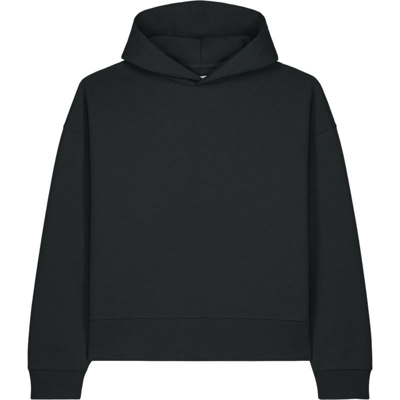 Sweat à capuche unisexe Voicer à plat, coloris Black