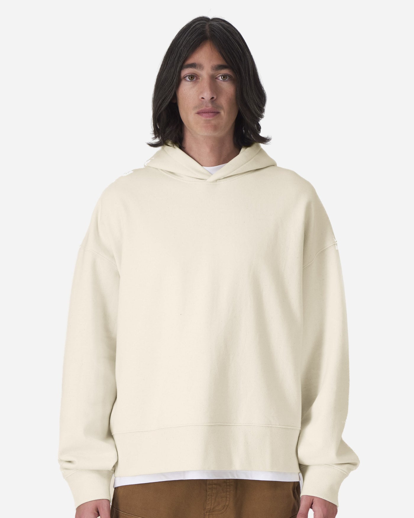 Sweat à capuche unisexe Voicer porté, coloris Natural Raw