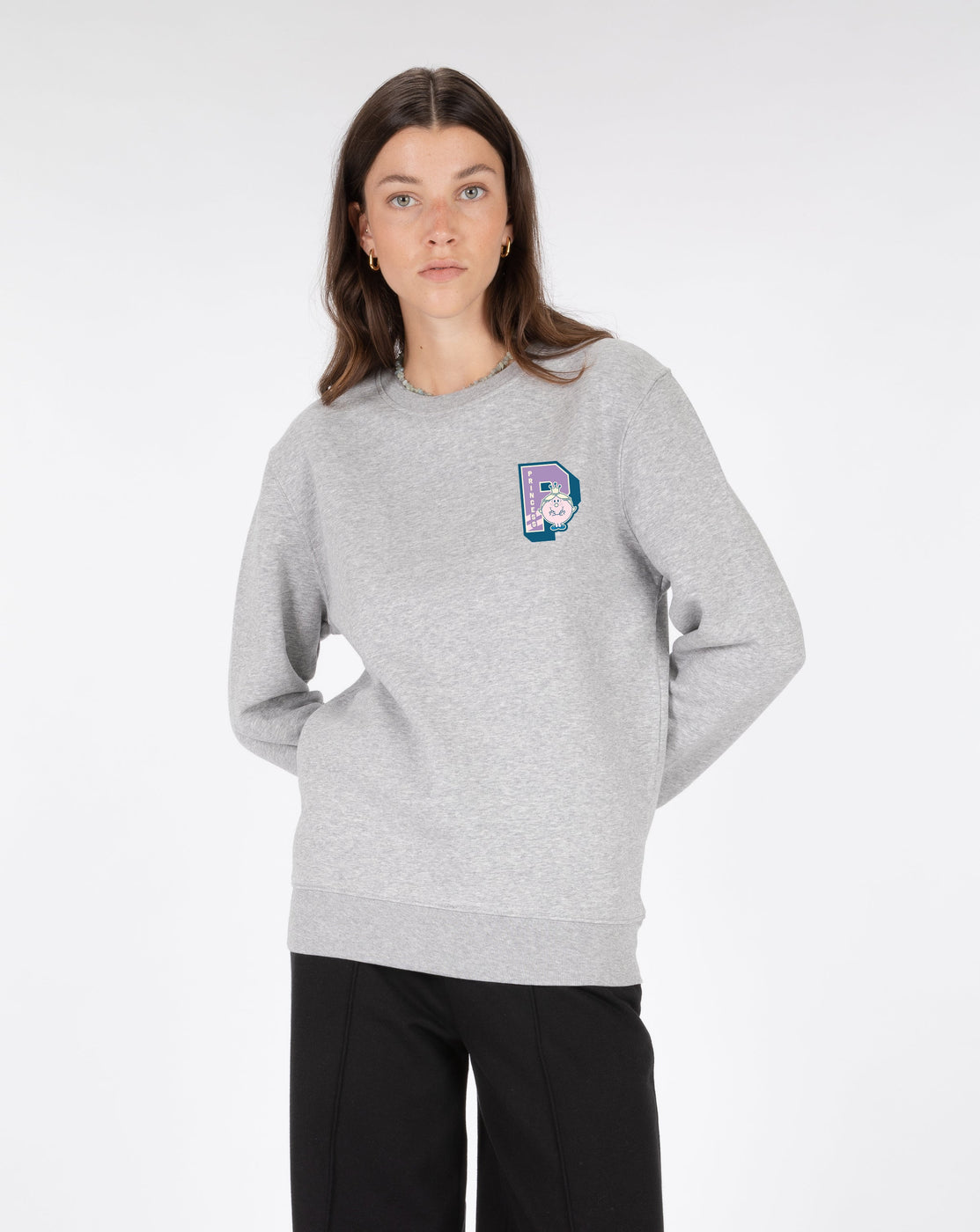 SWEAT THEBR-LETTRE P VIOLET COEUR
