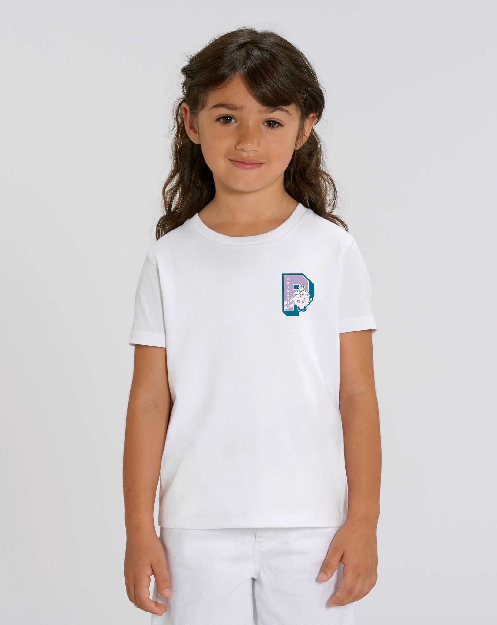 TSHIRT THEBR-LETTRE P VIOLET COEUR