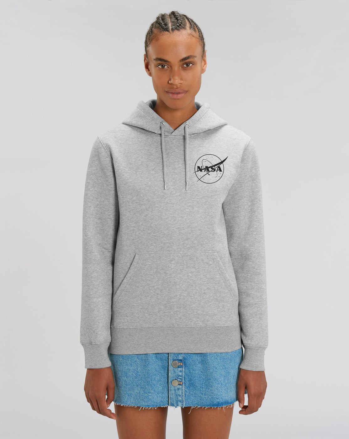 HOODIE THEBR-LOGO NASA BLACK AND WHITE HEART