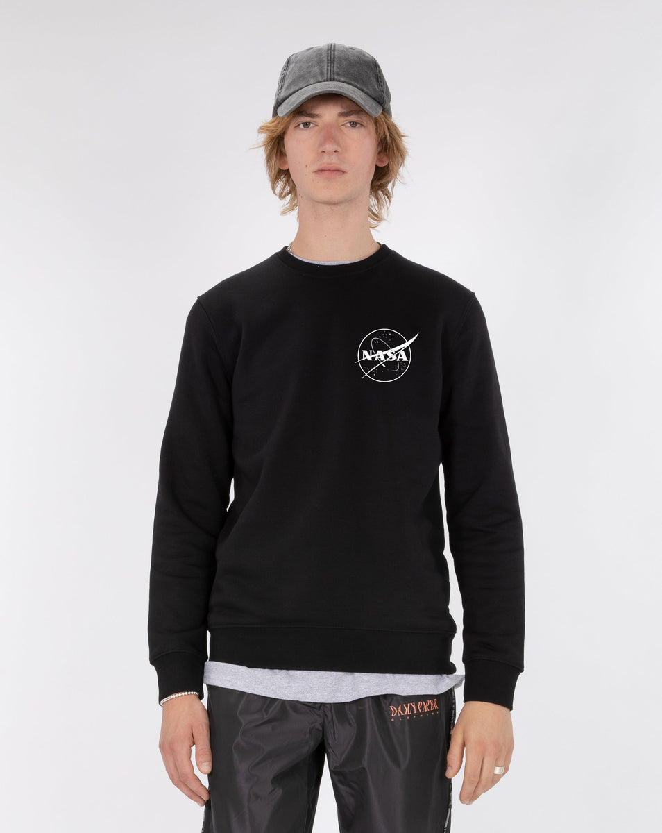 SWEAT THEBR-LOGO NASA BLACK AND WHITE HEART